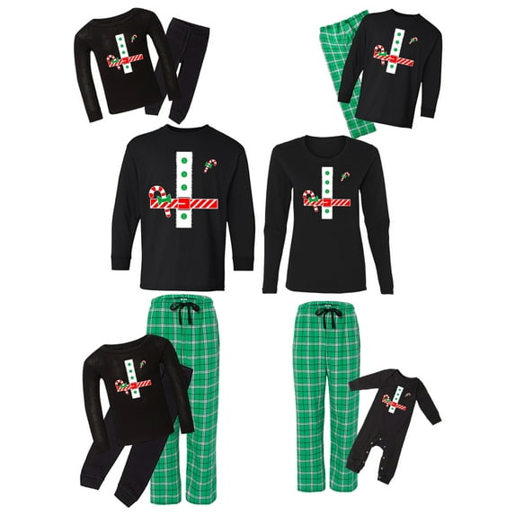 Awkward Styles Family Christmas Pajamas Set Green Santa Claus Matching Sleepwear