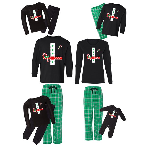 Awkward Styles Family Christmas Pajamas Set Green Santa Claus Matching Sleepwear