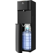 Avalon Electronic Bottom Loading Water Cooler Water Dispenser - 3 Temperatures, Hot, Cool & Cold, Digital Clock with Temperature Control, Durable Stainless Steel Cabinet, Self Cleaning, Black