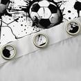 thumbnail image 4 of Feelyou Boys Football Print Black Out Curtains, Sport Soccer Player Curtains Pack of 2 (42x63 Each), Cartoon Watercolor Splash Bedroom Curtains, Blackout Curtains Room Decor, 4 of 6