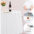 thumbnail image 4 of Qucyy 24 Pack White Round Tablecloths, 60 Inch White Plastic Disposable Table Cloth, White Plastic Table Cloths for Parties, Picnic, Birthday, Wedding,Outdoor, 4 of 5