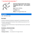thumbnail image 2 of Upstream Oxygen Sensor Set 2 Piece - Compatible with 2015 - 2019 INFINITI QX80 2016 2017 2018 2020 2021, 2 of 2