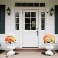 thumbnail image 4 of Artificial Hydrangea Flowers Bouquets, Realistic Faux Silk Hydrangea Stems, Multi‑Color Fake Flower for Wedding Home Table Vase Hanging Basket Decor,18.11 in,1pc., 4 of 7