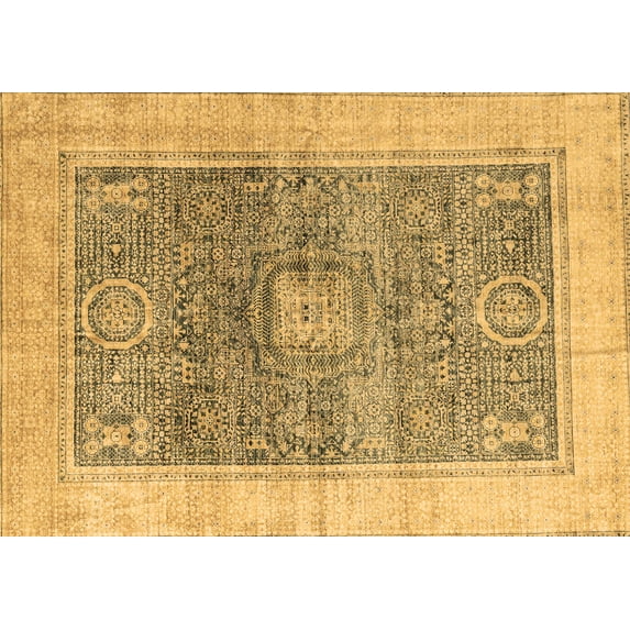 Ahgly Company Indoor Rectangle Abstract Brown Modern Area Rugs, 8' x 10'
