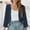 Dark Blue, variant on Fesfesfes Women's Casual Blouse Summmer Solid Color Sheer Chiffon Cardigan Open Front Trendy Tops Long Sleeved Outdoor Sunscreen Outfits