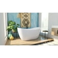 thumbnail image 2 of Dreamline BTNL5928FFXXC09 Nile 59" Free Standing Acrylic Soaking Tub - White / Satin Black, 2 of 9