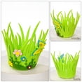 thumbnail image 2 of Dopebox Easter Decorations, Easter Decorations Easter Round Portable Non-woven Bucket Easter Decorations, Easter Party Supplies Easter Egg Basket Easter Favor Bag Easter Basket, Home Decor (B), 2 of 7