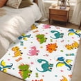 thumbnail image 5 of Cute Dinosaur Area Rug 4'x6', Cartoon Dino Funny Boys Girls Children Washable Non-Slip Rugs, Low Pile Large Carpet for Living Room Bedroom Dining Room Kitchen Office Indoor Mat, 5 of 9