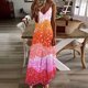 thumbnail image 2 of V Cuello Vestidos de Verano para las Mujeres 2025 Impresión sin Mangas Cuello Redondo Vestido Casual, Imitación Algodón Tirar Marco, 2 of 8