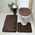 thumbnail image 3 of Yhsdtq, Value for Money,Foam Bath Mats Set, Non-Slip Bathroom Rugs, Soft Water Absorbent, Thick Machine Washable, Modern Bathroom Decor, For Home Use, Premium Toilet Mats | 100%Polyester, Coffee, 3 of 9