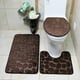 thumbnail image 3 of Alfombrillas para baño | Set de 3 alfombras con espuma viscoelástica - Suaves, antideslizantes, absorbentes de agua, lavables a máquina | Alfombra de confort, alfombra para inodoro, alfombra gruesa, 3 of 4