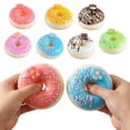 thumbnail image 2 of SSZMDLB Stress ReliefToy, Simulation Food Donut Cake Dessert, 3D Refrigerator Magnet Fidget SensoryToyfor Kitchen Office Decor, PU Plastic SqueezeToys, 2 of 9