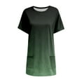 thumbnail image 5 of Jamsmile Women Tshirts Long Tops Summer Loose Pullovers Round Neck T-Shirts Short Sleeve Tunic Tee Shirt With Pockets Tops, 5 of 5