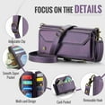 thumbnail image 6 of Dteck for Samsung A55 Case with RFID Blocking Wallet Case for Women Men, Shockproof PU Leather Magnetic Flip Strap Zipper Card Holder Phone Case,Purple, 6 of 6