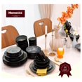 thumbnail image 6 of Sonoma 16 Piece Stoneware Dinner Set, Outside Black + inside Handpainted Color Blue, 6 of 6