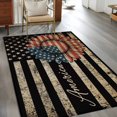 thumbnail image 3 of Independence Day Washable Area Rug 4 x 6 ft Retro Five-Pointed Star U.S. Flag Farm Sunflowers, Soft Non Slip Rugs Stain Repellent Indoor Felt Carpet for Living Dining Room Bedroom Home Office, 3 of 9