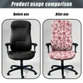 thumbnail image 4 of FKELYI Office Chair Cover Anti-Dust Computer Chair Slipcover Pink Dessert Love Cherry Print Swivel Chair Protector Home Office Decoration Stretchable Armchair Covers, Small, 4 of 6