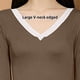 thumbnail image 4 of 1 conjunto de traje térmico con cuello en V, ropa de otoño sin costuras modal y pantalones para mujer, 4 of 5