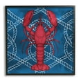 thumbnail image 2 of Stupell Industries Red Lobster Outline Rope Pattern Ocean Life Graphic Art Gray Framed Art Print Wall Art, Design by Ziwei Li, 2 of 5