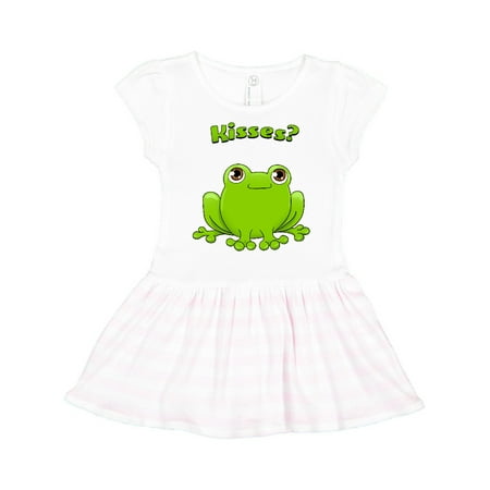 

Inktastic Kisses - cute frog Gift Toddler Girl Dress
