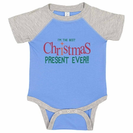 Kids Cute Baseball Onesie “I'm The Best Christmas Present Ever