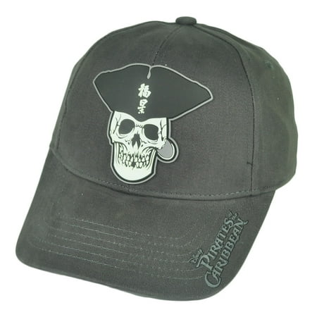 Disney Pirates Of The Caribbean Dead Mans Chest Skull Movie  Grey Hat Cap