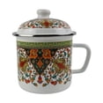 thumbnail image 1 of Plaza de café de esmalte Drinkware Floral Practical Novelidad con mango Taza de té Copa de leche para apartamentos Bebidas de café de escritorio de, 1 of 8