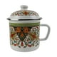 thumbnail image 1 of Copa de café de esmalte Copa de leche Floral Creative Regalos de cumpleaños resistentes Taza Taza de té Drinkware para la oficina del escritorio del, 1 of 8