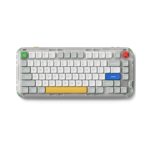 nuphy Kick75 Wireless Mechanical Keyboard with Knob,75% Layout 80 Keys RGB Backlit, Hot Swappable Low Profile Keyboard with PBT Keycaps,Gaming Keyboa