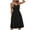 Black, variant on Ichuanyi Woman Dress Women Fashion Summer Seaside Sling Sleeveless V-Neck Solid Color Casual Dress