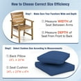thumbnail image 4 of Feishominoo 23" x 24" x 4" Outdoor Back and Seat Cushions Set of 2, 4-Piece Replacement Deep Seating Cushions for Patio Furniture, Blue, 4 of 6