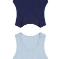 thumbnail image 4 of Buyless Fashion Boys Scoop Neck Tagless Undershirts Soft Cotton Tank Top  (12 Pack) 1-2, 4 of 7