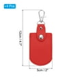 thumbnail image 2 of Uxcell Leather Key Fob, 4 Pcs Leather Key Fobs with Key Rings DIY Keychain Holder for Car Keys, Red, 2 of 5