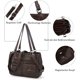 thumbnail image 3 of Bolso grande para mujer, de piel sintética, bandolera, bolso de viaje, el mejor regalo para mujer, piel sintética, albaricoque, 3 of 5