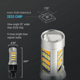 thumbnail image 6 of 2pc 7443 7440 7444 LED Turn Signal Switchback White/Amber DRL Parking Light Bulb, 6 of 9