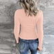 thumbnail image 4 of Prolriy Tops de verano para mujer 2024, camisetas Henley de manga larga para mujer, camisetas ajustadas con botones y cuello redondo, camisetas de punto acanalado, camisetas para mujer, rosa M, 4 of 7