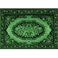thumbnail image 1 of Ahgly Company Indoor Rectangle Medallion Emerald Green French Area Rugs, 7' x 10', 1 of 4