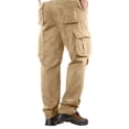 thumbnail image 3 of Cargo Pants for Men Waterproof Elastic Waist Cargo Pants with Multi Pockets Big and Tall Pants Hiking Ripstop Military Hiking Cargo Work Pants,Brown L, 3 of 3
