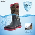 thumbnail image 4 of SMILIN Rain Boots for Women, Anti-slip Mid Calf Women Mud Boots, Camo, Size 6, 4 of 10