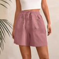thumbnail image 2 of FNFYFH Clearance Womens Running Loose Fit Solid Color Summer Athletic Shorts Quick Dry Training Shorts，Pink, 2 of 6