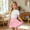 thumbnail image 4 of Y-Sunset Girls High Waisted Tennis Skirt, Pleated Athletic Skort with Built-in Shorts, Breathable Sports Skirt for Kids 6-16, Yoga, Golf & Casual Wear(Red/7-8 Years), 4 of 6