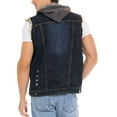 thumbnail image 7 of SKYLINEWEARS Men Denim Hooded Vest Biker Jean Vest With Hood Sleeveless Trucker Jacket, 7 of 7