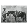 thumbnail image 2 of Nawy Wooden Jigsaw Puzzle - Impossible Wooden Puzzles Black Cowboy Poster Horse in Western Landscape in Vintage 1000 PCS, 2 of 4