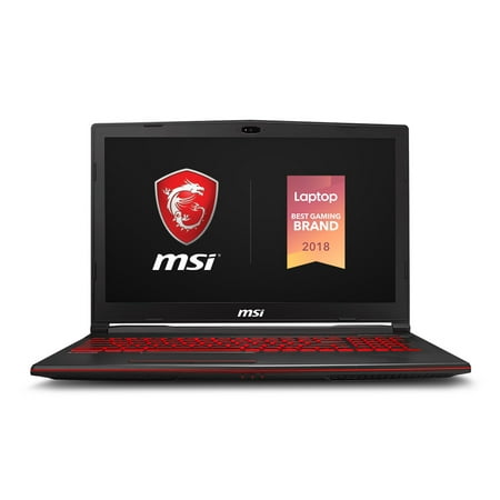 MSI GL63 9SC-063 15.6" Gaming Laptop, Intel Core i5-9300H, NVIDIA GeForce GTX 1650, 8GB, 512GB NVMe SSD