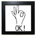 thumbnail image 1 of Black OK Personalized Gesture Pattern Black Square Frame Picture Wall Tabletop, 1 of 3
