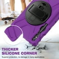 thumbnail image 2 of TECH CIRCLE Heavy Duty Case for Samsung Galaxy Tab S9 FE/S9 11.0 Inch 2023, Military Grade Shockproof Rugged Cover with 360? Rotatable Kickstand/Hand Strap, Shoulder Strap, S Pen Holder Case,Purple, 2 of 10