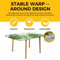 thumbnail image 4 of St. Patrick's Table Cloths for 5 Foot Rectangle Tables, Lucky Shamrock Green Eucalyptus Floral Vintage Patio Waterproof Elastic Fitted Tablecloths, Washable Rectangular Table Cover for Camping, 4 of 8