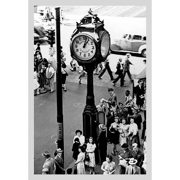 Reading Terminal Clock, Philadelphia, PA-Fine Art Canvas Print (20" x 30")