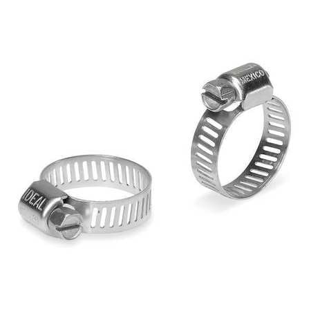 Small Hose Clamps - IDEAL 62606 Hose Clamp, 5/16 to 7/8 In, SAE 6, SS, PK10
