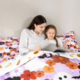 thumbnail image 4 of Feelyou Hippie Floral Ghost Full Size Bedding Sets, Happy Halloween Bat Web Full Size Bed in a Bag, Lavender, Halloween Reversible, 7pcs, 4 of 7